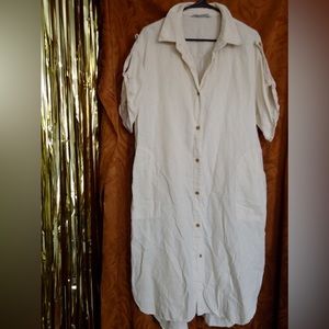 ZARA Oversized Button-down Dress